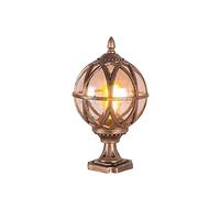 Lamp Post Lights Outdoor Lights Outdoor Globe Light Lantern Victoria Exterior Rainproof Pillar Lamp Ip54 Waterproof Outdoor Aluminum Round Post Lights For Decking Gate Sq(Brass_27.5*43Cm)