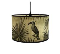 Lamp Shade 1PC Retro Style Light Cover Chandelier Wall Lamp Shade Birds Printing Lampshade Bamboo Art Homestay Decor for Home Decor(09)