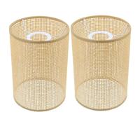 Lamp Shade 2 Pcs Lamp Shades for Floor Lamps Lampshade Rattan Small Desk Light Woven Round