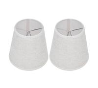 Lamp Shade 2Pcs Table Lamp Shade Cover Fabric Clip On Lampshade for E14 Screw Candlestick Lamp Chandelier for Bedrooms Halls Studies Hotels(White)