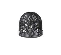 Lamp Shade Bamboo Lantern Pendant Lamp Rattan Wicker Hand-Woven Lampshades Lighting Fixtures Hanging Light(Black)