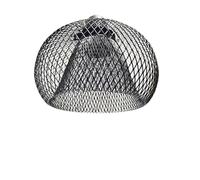 Lamp Shade Metal Wire Pendant Lamp Shade Ceiling Light Shade Chandelier Cover Cage Guard for Home Teahouse(Black)