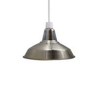 Lamp Shades, 30cm Replacement Light Shade, Modern Lampshades for Ceiling Lights, Table Lamps and Floor Lamps, Easy Fit Pendant Light Shades Ceiling for Living Room,Bedroom, Kitchen (Satin Nikel)