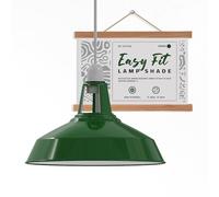Lamp Shades, 30cm Replacement Light Shade, Modern Lampshades for Ceiling Lights, Table Lamps and Floor Lamps, Easy Fit Pendant Light Shades Ceiling for Living Room,Bedroom, Kitchen (Green)