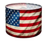 Lamp Shades American Flag Retro Grunge Stars Stripes Red White Color Scheme Blue Drum Lampshade for Table Lamps Floor Lamp shade, Replacement Fabric Lampshades Support Spider E26/E27/E14/11MM Base