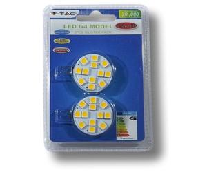LAMP SPOTLIGHT SPOT 12 LED SMD 5050 G4 12V 2,5 WATT HOT LIGHT 3000K PACK OF 2PCS