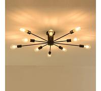 Lamp Sputnik Chandelier Ceiling Light Mid Century Ceiling Lamp, 10-Lights Semi Flush Mount Ceiling Lighting Fixtures Living Room Chandeliers, Dining Room Bedroom Lamps Lamp/K/a