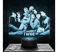 Lamp Twice for Girl's Bedroom, 3D Twice K-pop Object, Korean Pop, Korean Gift idea, Decoration, Soft Light Night Light, Desk Decoration. Original Christmas, Gift idea for Teenagers, TOP.