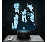 Lamp TxT Girl's Room Decor 3D TxT K-pop Object Korean Pop Korean Gift idea Soft Light Decoration Night Light Office Decor. Original Christmas, Gift idea for Teenagers TOP