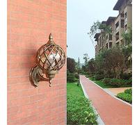 Lamp V-intage Spherical Light Waterproof Exterior Porch Lighting E27 Outdoor Wall Mount Sconce Fixture Clear Glass Compatible with Courtyard Garage Corridor,Pendant