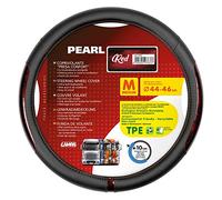 Lampa 97833 Pearl Red Faux Leather Steering Wheel Cover - M - Diameter 44/46 cm