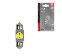 LAMPA Lamp Bulb 2 Chips Hyper LED Catfish 12V 10x31mm 1SMD SV8 5-8 LAMPA