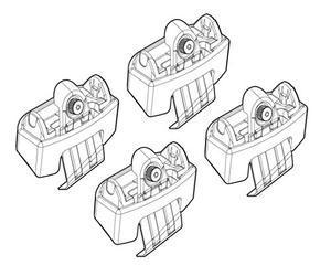 LAMPA N21168 Kit attachments for mounting on the roof of the 2 bars, 66