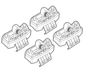 Lampa n21169 Attacks Kit for Mounting on the Roof of two bars, 169