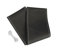 Lampa Premium Truck Steering Wheel Cover, Leather - M - Ø 44/46 cm - Black/Silv