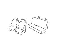 Lampa Superior Seat Covers Black/Red for Fiat Panda