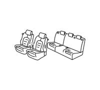 Lampa Superior Seat Covers Set - Black/Red - for Alfa Romeo Mito (09/08>04/19)