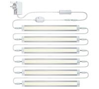 LAMPAOUS 24W Under Kitchen Cabinet LED Lamps, Dimmable Under Cupboard Lighting Mains Under Counter Lights, Neutral White 4000K Lamp Stick-on Night Lighting for Closet Kitchen Wardrobe Closet 6Pack