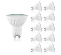 LAMPAOUS GU10 LED Bulbs Warm White 5W, 50W Halogen Light Bulbs Replacement,450lm Super Bright GU10 Spotlight Bulbs, Soft Lighting with Frosted Diffuser, Protect Eyes Especially for Children, 10 Pack