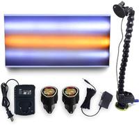 Lampe de Débosselage Pour Voiture, Panneau de Ligne Led for Débosselage Sans Peinture, Double Bande, Outil de Réparation de Débosselage Sans Peinture, Panneau Réflecteur Avec Support de Réglage, Pann