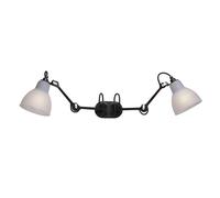 Lampe Gras N204 Double Bathroom Wall Lamp Black/ Polycarbonate - DCWéditions