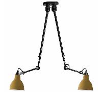 Lampe Gras N302 Ceiling Lamp Double Mat Black & Mat Yellow