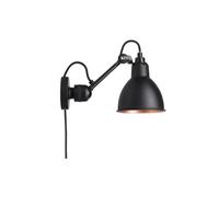 Lampe Gras N304 Wall Lamp Mat Black & Mat Black/copper w. Cord