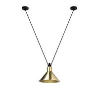 Lampe Gras N323 L Conic Pendant Black/ Brass