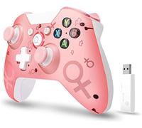 Lampelc Wireless Controller for Xbox One, Xbox Wireless Controller Game Controller Gamepad Joystick for Xbox One, PC and PS3, No Headset Jack (Pink)