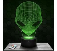 Lampephoto.fr - Alien 3D Lamp Night Light 3D LED Illusion, Christmas Birthday Gift Idea for boy and Girl, Gifts Merchandise, Children's or Adult Bedroom, Touch Night Light