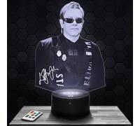 Lampephoto.fr - Elton .J 3D Lamp Touch Night Light, 3D LED Illusion Lamp, Christmas Birthday Gift Idea for Boys and Girls, Night Light for Children's, Bedroom, Led Bedside, Gifts Merchandising