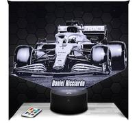 Lampephoto.fr - Formula 1 Daniel Ricciardo F1 3D Lamp Night Light 3D LED Illusion, Christmas Birthday Gift idea for Boys and Girls Night Light for Child or Adult Bedroom, Gifts Merchandising
