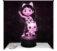 Lampephoto.fr - Gabby 3D Lamp Touch-Sensitive LED Night Light, 3D Hologram Effect, Christmas or Birthday Gift idea for Children, Teenagers, Boys and Girls, Decorative Item for Cartoon Fans' bedrooms