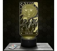 Lampephoto.fr - The Sun Arcane Tarot 3D Lamp, Gift idea Decor Divination Card Cartomancy Oracle, Lamp Decor Living Room The Sun Arcane Tarot, Soft Light. Original Christmas, Gift Idea, Merchandising
