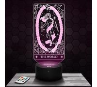 Lampephoto.fr - World Arcane Tarot 3D Lamp Decoration Card Divination Cartomancy Oracle, Gift Idea for Men and Women, World Arcane Tarot, Night Light, Bedroom Decor Original Christmas, Gift Idea