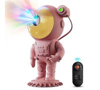 LAMPET Astronaut Starry Sky Projector, LED Galaxy Projector with Remote Control - Night Light Starry Sky Astrolyte Projector Children, Gift for Children and Adults (Pink)