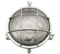 Lampfix Navigator 09000 Outdoor Ip64 1 Light Small Porthole Bulkhead Light In A Satin Nickel Finish