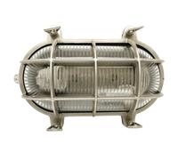 Lampfix Navigator 09012 Outdoor Ip64 1 Light Large Standard Bulkhead Light In A Satin Nickel Finish