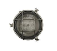 Lampfix Navigator 09021 Outdoor Ip64 1 Light Large Porthole Bulkhead Light In A Satin Nickel Finish