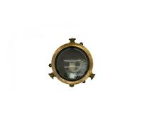 Lampfix Navigator 09077 Outdoor Ip64 1 Light Plain Mini Porthole Bulkhead Light In An Antique Brass Finish