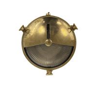 Lampfix Navigator 09117 Outdoor Ip64 1 Light Eyelid Porthole Bulkhead In A Raw Brass Finish
