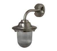 Lampfix Navigator 09127 Outdoor Ip64 1 Light Goose Neck Plain Wall Lantern In A Satin Nickel Finish
