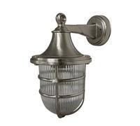 Lampfix Navigator 09133 Outdoor Ip64 1 Light Large Wall Lantern In A Satin Nickel Finish
