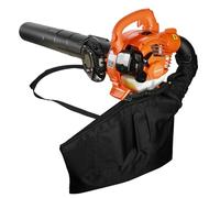 lamphle 2 Stroke Handheld Leaf Blower & Leaf Vacuum,26CC Gas Powered Leaf Blower Dual-Purpose (Blowing and Suction) Cleaner with Straight and Curved Blow Pipe for Cleaning Leaf Road Snow Orange