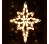LAMPHOME 18" 50 Lighted Bethlehem Star Christmas Light Window Sculpture Decoration