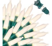 LAMPHOME Christmas Lights Set Warm White Super Bright 100 Lights 6m UL Certified for Christmas Outdoor