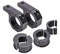 LAMPHUS Off-Road Light Mounting Bracket Bar Clamp Kits [1"/1.5"/1.75"/2" Inch] [Horizontal Bar] [Aluminium] [2 Units] Bull Roll Cage Clamps Mount for ATV UTV