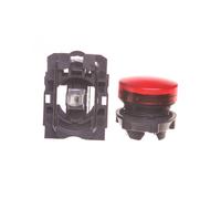 Schneider Electric Harmony XB5 - Pilot Indicator Light, Plastic, Plain Lens, Integral LED, Industrial Control, 22 mm Mount, 24 V AC/DC, XB5AVB4, Red