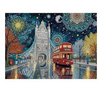lamplig 1000 Piece Jigsaw Puzzles for Adults London Tower Bridge Bus Puzzle