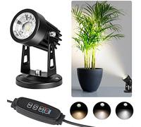 Lampolar Dimmable Spotlight Indoor Uplighting - 3W Floor Spot Lights, 3 Color Lighting Modes & Auto On/Off Timer Function